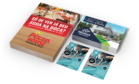 Folder Couchê 120g Sem Verniz 10x14cm - 4x1 - 20000 unid