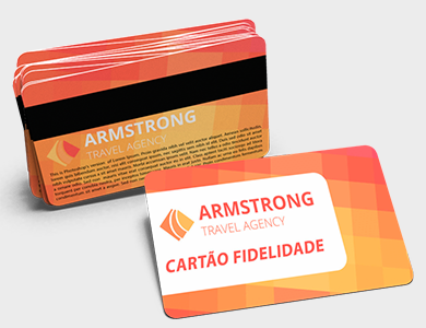Cartão Fidelidade com Arte Única em PVC 0,5mm Fosco Frente e Verso 8,5x5,4cm - 4x0 - 1000 unid