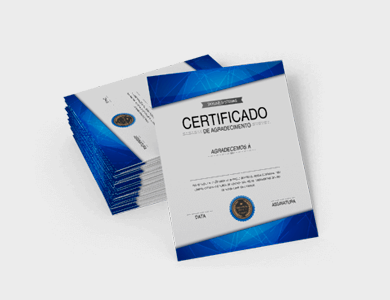 Certificados com Dados Variáveis Couchê 300g Verniz Total Frente 30x42cm - 4x4 - 1 unid