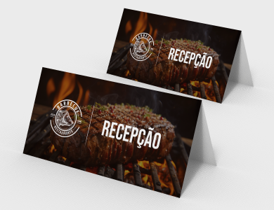 Display de Mesa Tipo A em PVC 0,5mm Fosco Frente e Verso 11,4x17,5cm - 4x0 - 100 unid