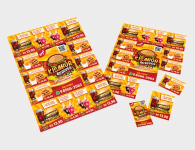 Folha Cupom de Desconto Couchê 120g Sem Verniz 15 Espaços 15x21 cm - 4x4 - 500 unid