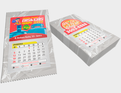 Ímã de Geladeira com Faca Padrão e Bloco de Calendário 2025 Supremo 8x5cm - 4x0 - 500 unid