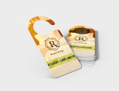 Não Perturbe em PVC 0,3mm Branco 8,5x20cm - 4x1 - 50 unid