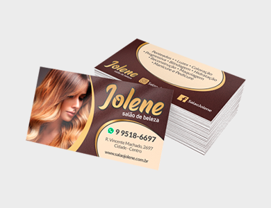 Cartão de Visita Premium com 4 Cantos Arredondados Couchê 600g Verniz Total Frente e Verso 9x5cm - 4x4 - 1000 unid